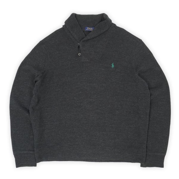 画像1: 00's Polo Ralph Lauren ショールカラー コットンニット (1)
