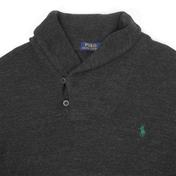 画像3: 00's Polo Ralph Lauren ショールカラー コットンニット (3)