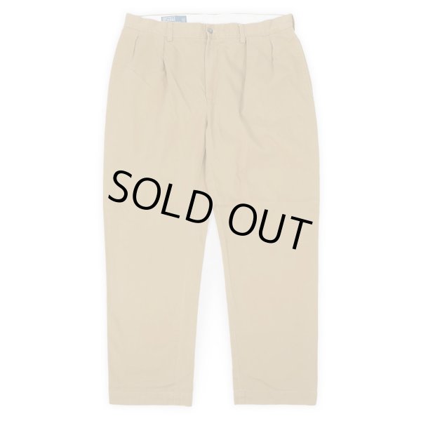 画像1: 90's Polo Ralph Lauren 2タック チノトラウザー “ETHAN PANT / LIGHT BROWN” (1)