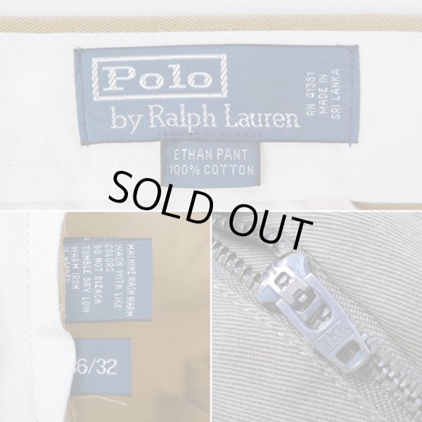 画像4: 90's Polo Ralph Lauren 2タック チノトラウザー “ETHAN PANT / LIGHT BROWN” (4)
