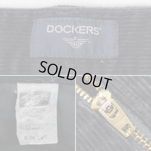 画像3: 00's DOCKERS 2タック コーデュロイトラウザー "NAVY / W36 L30" (3)