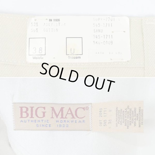 画像3: 90's BIG MAC 5ポケット ワークパンツ "MADE IN USA / DEADSTOCK / SAND" (3)