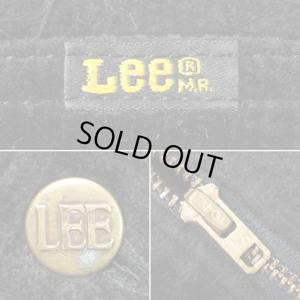 画像4: 70's Lee Leens ベルベットフレアパンツ "BLACK" (4)