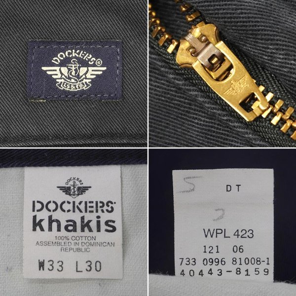 画像3: 90's DOCKERS 2タック チノトラウザー "FADE BLACK / W33 L30" (3)