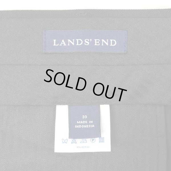 画像3: 00's LANDS' END 2タック サマーウールトラウザー "BLACK" (3)