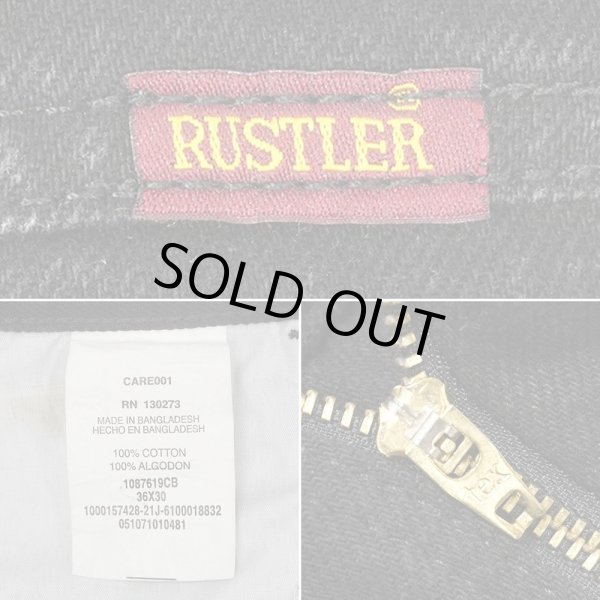 画像3: 00's RUSTLER 87619CB ブラックデニムパンツ "W36 L30" (3)