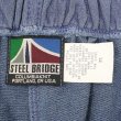 画像3: 90's STEEL BRIDGE フレンチテリー ショーツ "FADE BLUE / MADE IN USA / DEADSTOCK" (3)