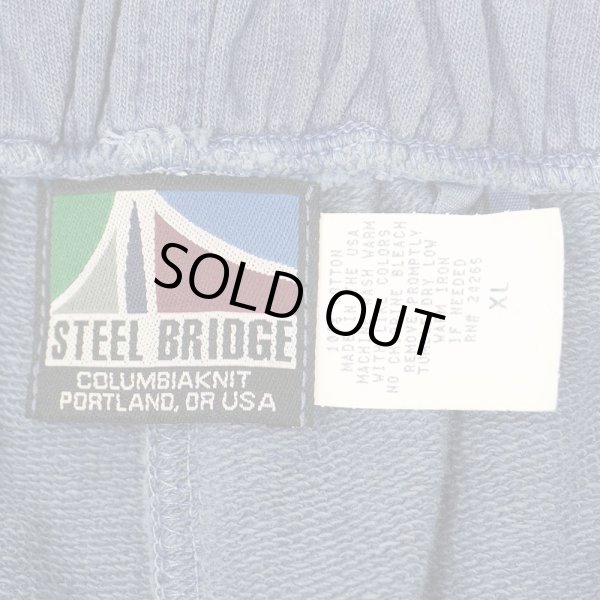 画像3: 90's STEEL BRIDGE フレンチテリー ショーツ "FADE BLUE / MADE IN USA / DEADSTOCK" (3)