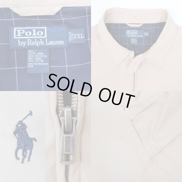 画像3: 00's Polo Ralph Lauren チンスト付き スウィングトップ "BEIGE / sizeXXL" (3)