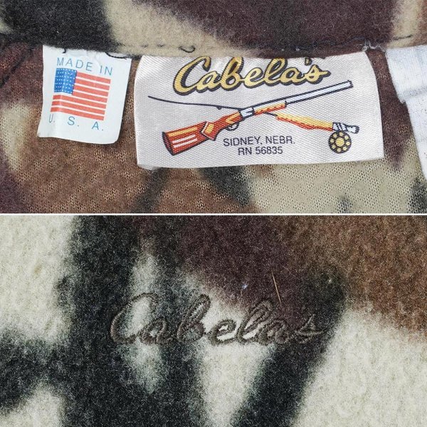 画像2: 80's Cabela's リアルツリーカモ柄 フリースジャケット "MADE IN USA" (2)