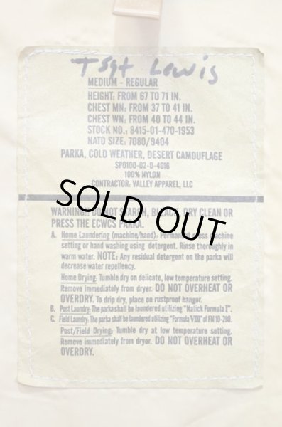 画像3: 02's US.ARMY 3C デザートカモ柄 GORE-TEX PARKA “MEDIUM-REGULAR / MINT CONDITION” (3)