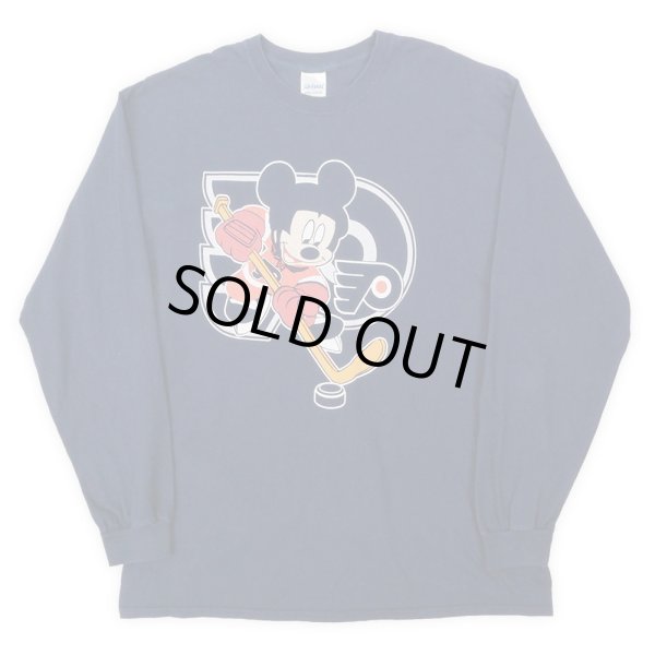 画像1: 00's Philadelphia Flyers × Mickey L/S Tシャツ (1)