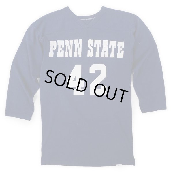 画像1: 90's RUSSELL Vネック フットボールTシャツ "PENN STATE / MADE IN USA" (1)