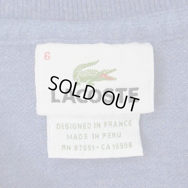 画像2: Late 90's LACOSTE ポロシャツ "DESIGNED IN FRANCE / HEATHER BLUE" (2)