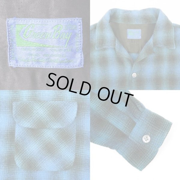 画像3: 70's GREEN BAY オープンカラー ウールシャツ (3)
