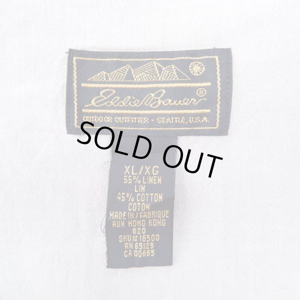 画像3: 90's Eddie Bauer S/S コットンリネンシャツ "黒タグ" (3)