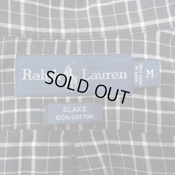 画像3: 90's Polo Ralph Lauren ボタンダウンシャツ "BLAKE / BLACK BASE" (3)