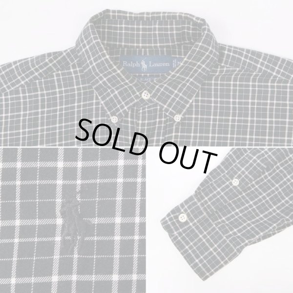 画像4: 90's Polo Ralph Lauren ボタンダウンシャツ "BLAKE / BLACK BASE" (4)