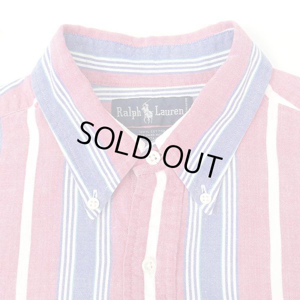 画像3: Early 90's Polo Ralph Lauren S/S ボタンダウンシャツ “HAND WOVEN FABRIC” (3)