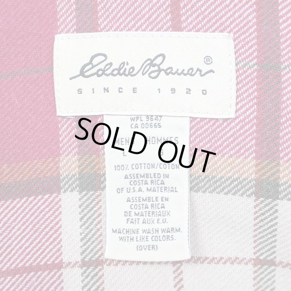 画像2: 90's Eddie Bauer ヘビーネルシャツ "白タグ" (2)