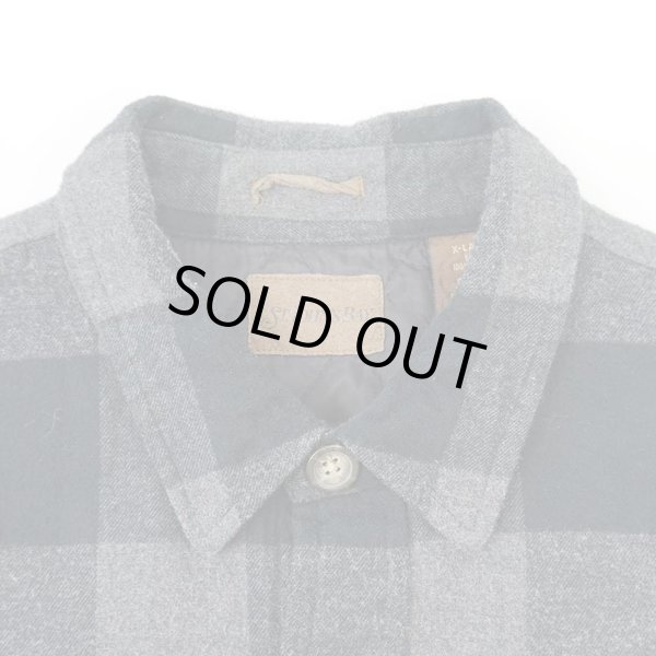 画像3: 90's ST.JOHN’S BAY キルティングライナー ネルシャツ “BLACK × GRAY” (3)