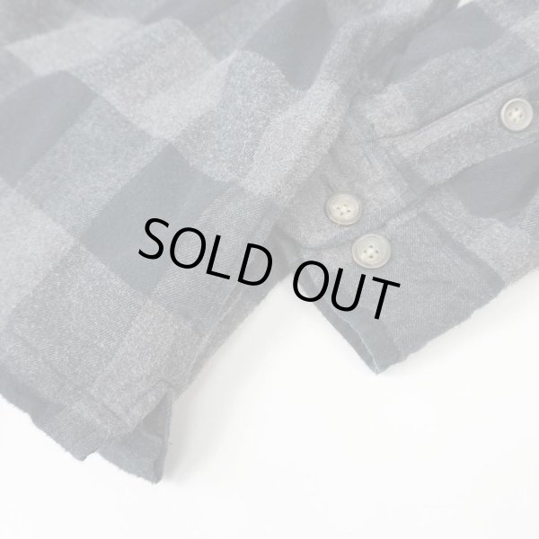 画像4: 90's ST.JOHN’S BAY キルティングライナー ネルシャツ “BLACK × GRAY” (4)