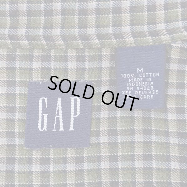 画像2: Early 00's OLD GAP レギュラーカラー フランネルシャツ (2)