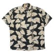 画像1: 90's CHAPS RALPH LAUREN S/S コットンハワイアンシャツ "Black Base" (1)
