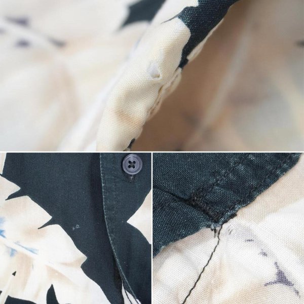 画像4: 90's CHAPS RALPH LAUREN S/S コットンハワイアンシャツ "Black Base" (4)