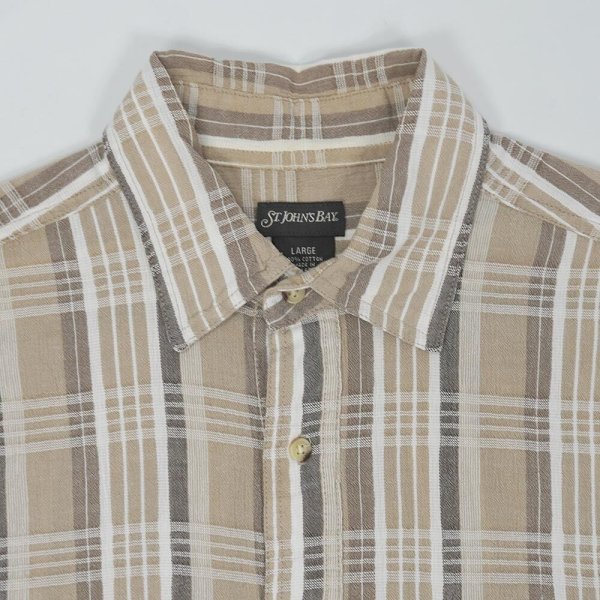 画像3: 00's ST JOHN'S BAY S/S レギュラーカラー ボックスシャツ (3)