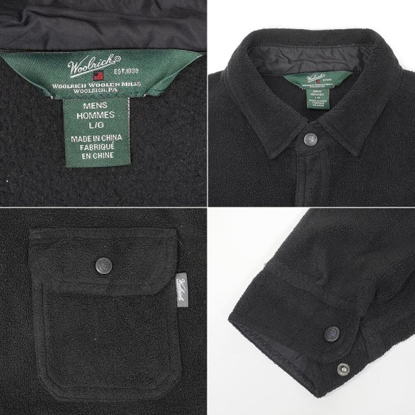 画像2: 00's Woolrich フリースシャツ "BLACK" (2)
