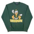 画像1: 90's OREGON DUCKS 両面プリントスウェット "MADE IN USA" (1)