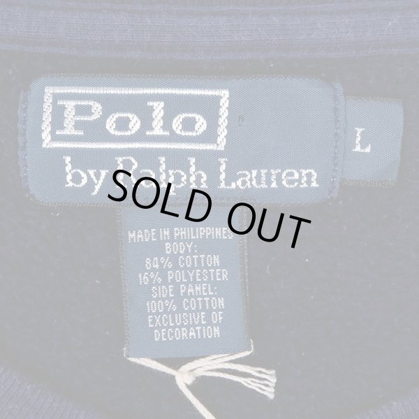 画像2: 90's Polo Ralph Lauren リバースウィーブタイプ スウェット "NAVY" (2)