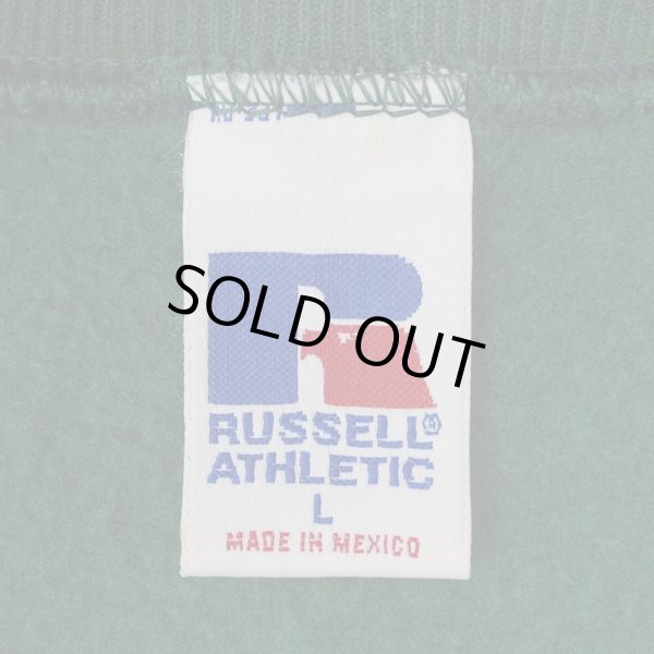 画像2: Early 00's RUSSELL 企業ロゴ刺繍 前Vスウェット "Swan Lake C.C." (2)