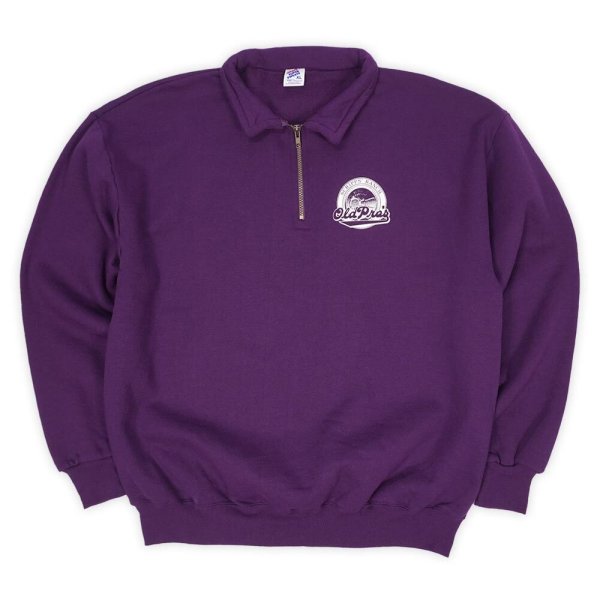 画像1: 90's JERZEES 襟付き ハーフジップスウェット "MADE IN USA" (1)