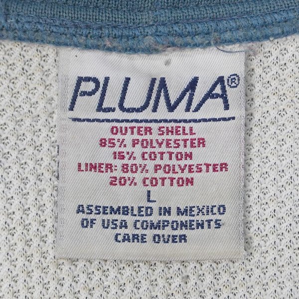 画像2: Late 90's PLUMA サーマルライナー フルジップスウェットパーカー (2)
