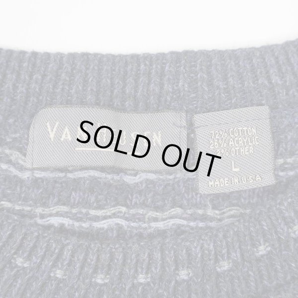 画像2: 90's VAN HEUSEN 総柄 コットンニット "MADE IN USA" (2)