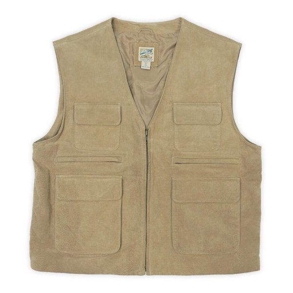 画像1: 90's TRAVEL SMITH レザーフィールドベスト (1)