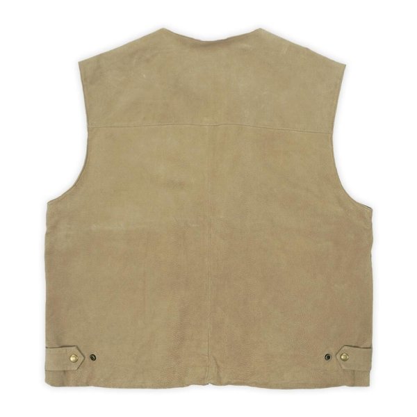 画像2: 90's TRAVEL SMITH レザーフィールドベスト (2)