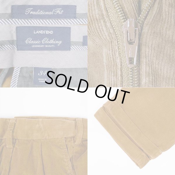 画像3: 00's LANDS'END 2タック コーデュロイパンツ "実寸W34 L29" (3)