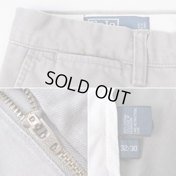 画像5: 90's Polo Ralph Lauren ノータック チノトラウザー "PRESTON PANT / W32 L30 / GRAY" (5)