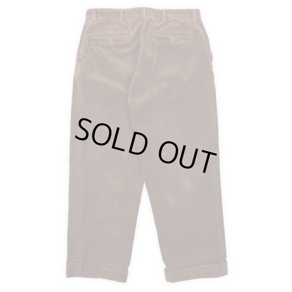 画像2: 00's Polo Ralph Lauren ノータック 太畝コーデュロイトラウザー "DARK BROWN" (2)