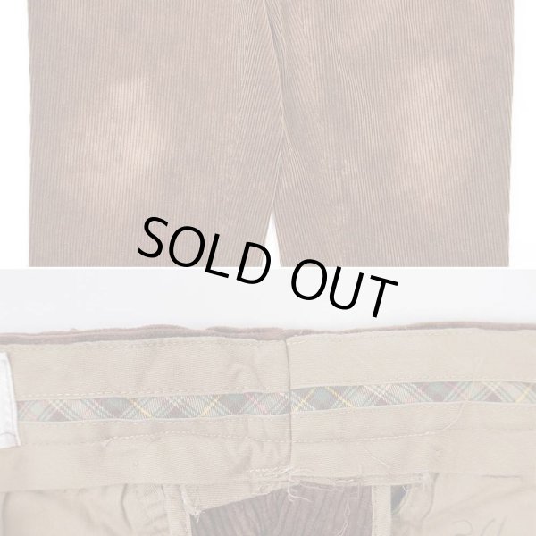 画像6: 00's Polo Ralph Lauren ノータック 太畝コーデュロイトラウザー "DARK BROWN" (6)