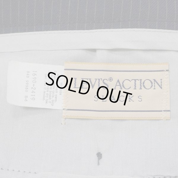 画像3: 80's Levi's ピンストライプ柄 アクションスラックス (3)