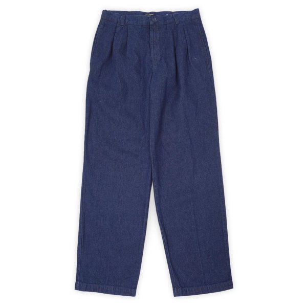画像1: Early 00's DOCKERS 2タック デニムトラウザー "DARK INDIGO / W32 L32" (1)