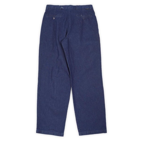 画像2: Early 00's DOCKERS 2タック デニムトラウザー "DARK INDIGO / W32 L32" (2)