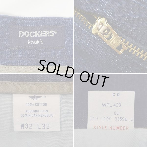 画像4: Early 00's DOCKERS 2タック デニムトラウザー "DARK INDIGO / W32 L32" (4)