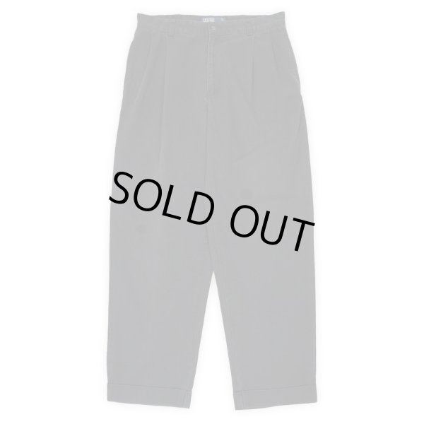 画像1: 90's Polo Ralph Lauren 2タック チノトラウザー “FADE BLACK / HAMMOND PANT / W34 L30” (1)