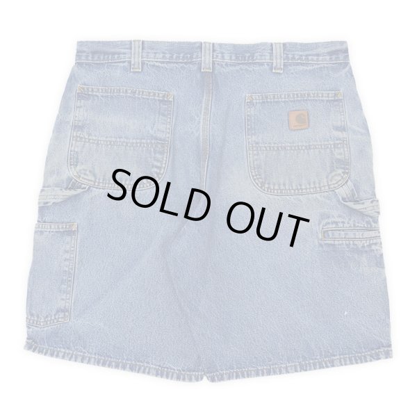 画像2: 00's Carhartt デニムペインターショーツ (2)