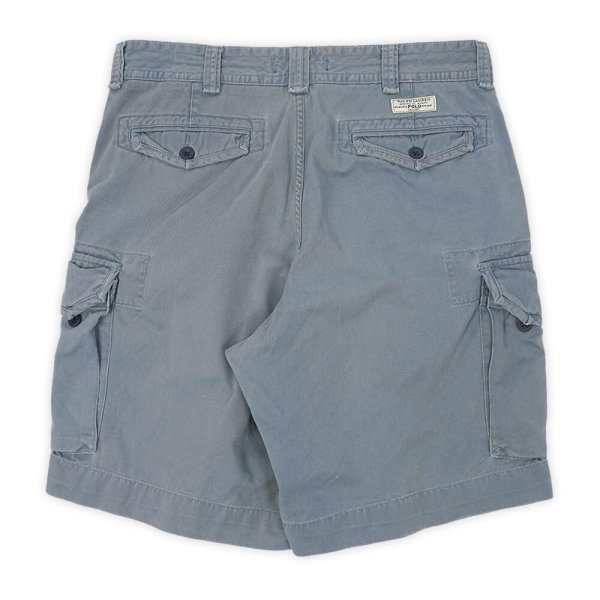 画像2: 00's Polo Ralph Lauren 6ポケット チノカーゴショーツ "BLUE GRAY" (2)